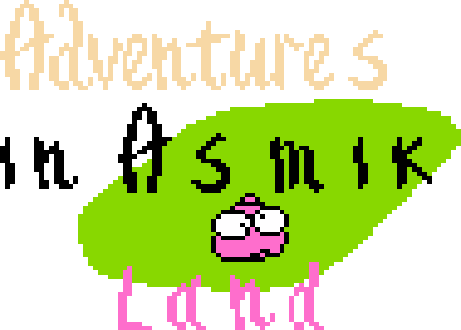 Asmik-Kun Land logo for Famicom